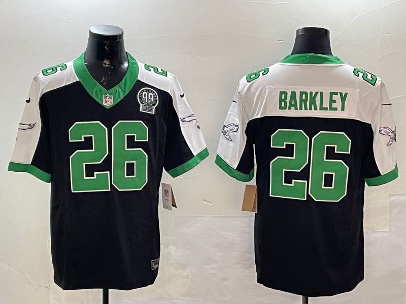 Men Philadelphia Eagles #26 Barkley Black Thanksgiving three generations 2025 Nike Vapor Limited NFL Jersey style 4->philadelphia eagles->NFL Jersey